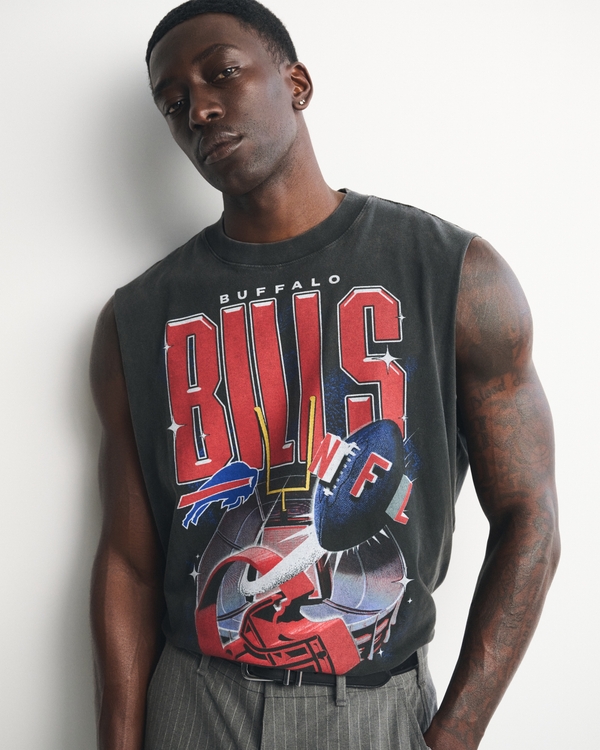 Buffalo Bills Muscle Tank, Black-bills view 1