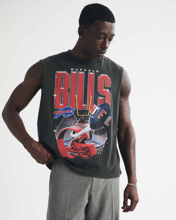 Buffalo Bills Muscle Tank, Black-bills view 2