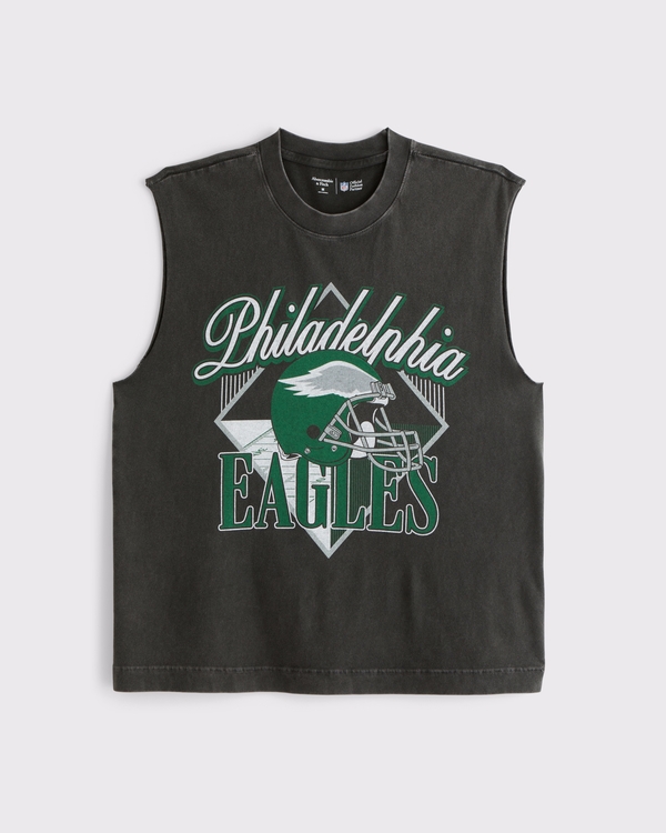 Philadelphia Eagles Muscle Tank, Black-eagles view 1