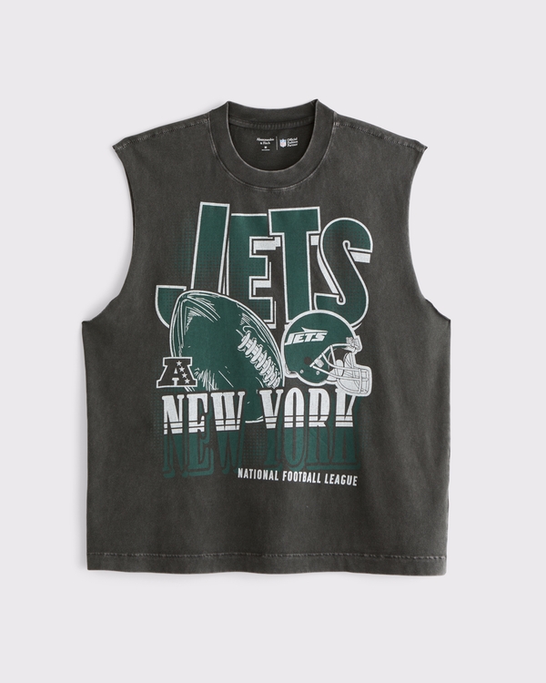 New York Jets Muscle Tank, Black-jets view 1