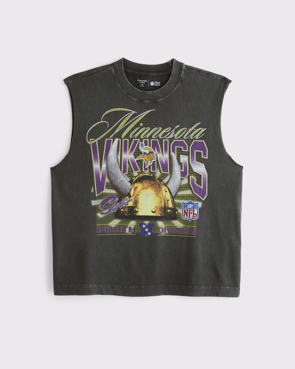 Minnesota Vikings Muscle Tee, Black-vikings view 1