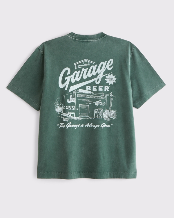 Garage Beer Premium Heavyweight 2.0 Tee, Forest view 1
