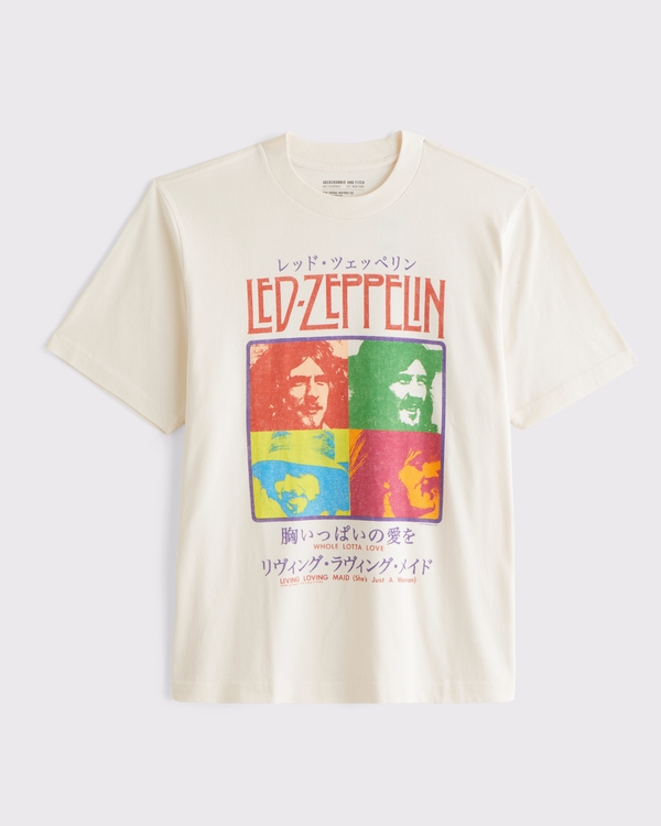Led Zeppelin Graphic Tee, Warm Beige view 1