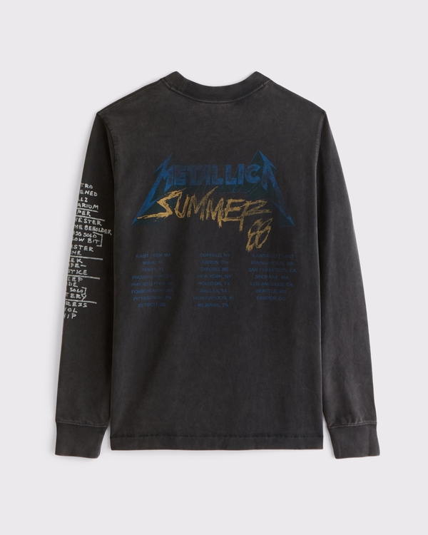 Metallica Long-Sleeve Premium Heavyweight 2.0 Graphic Tee, Black view 1