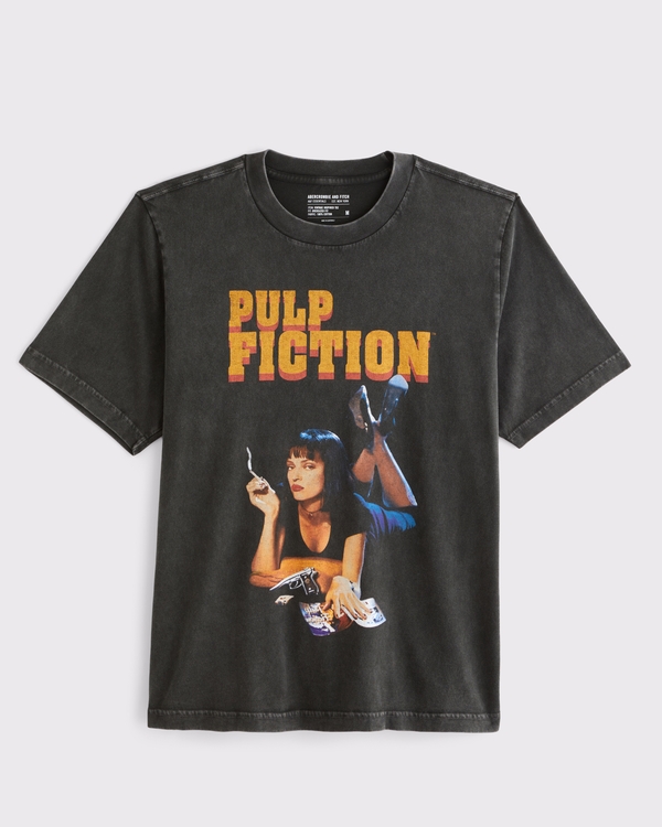 Pulp Fiction Vintage-Inspired Tee, Black view 1
