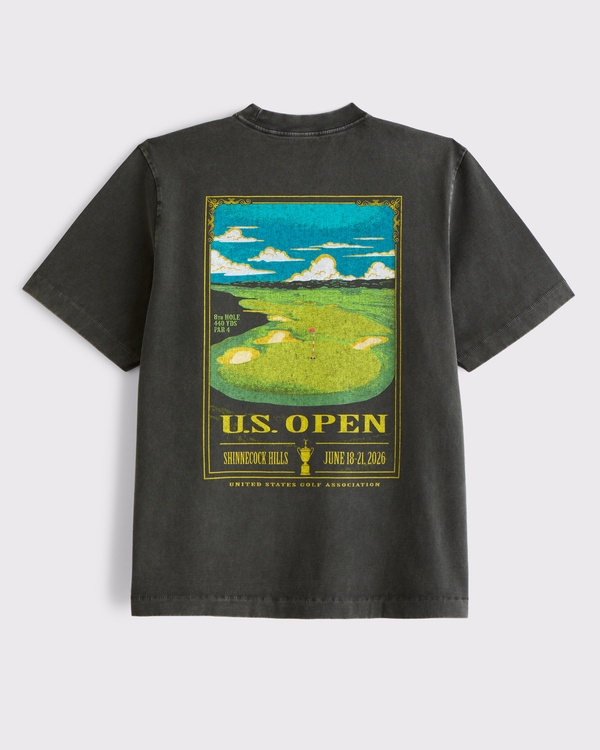 U.S. Open Graphic Premium Heavyweight 2.0 Tee, Black view 1