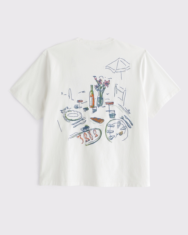 Boxy Graphic Tee, Off-white view 1