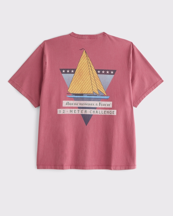 Camiseta de corte cuadrado, Rojo Ladrillo view 1