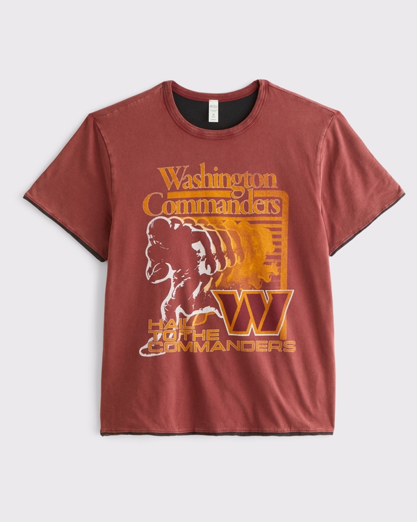 Washington Commanders Home & Away Reversible Tee, Burgundy - Commanders view 1