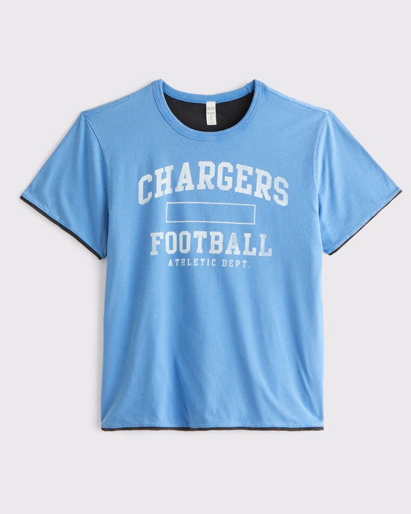 Los Angeles Chargers Home & Away Reversible Tee, Blue - Chargers view 1