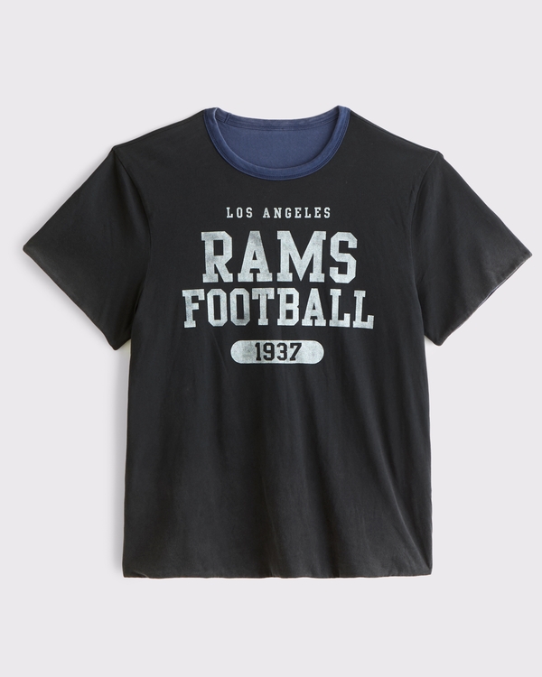 Los Angeles Rams Home & Away Reversible Tee, Navy - Rams view 2