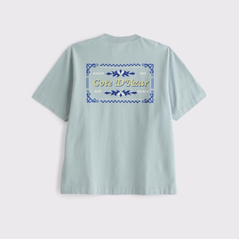 Мужские футболки Abercrombie & Fitch Premium Heavyweight 2.0 French Riviera Graphic Tee