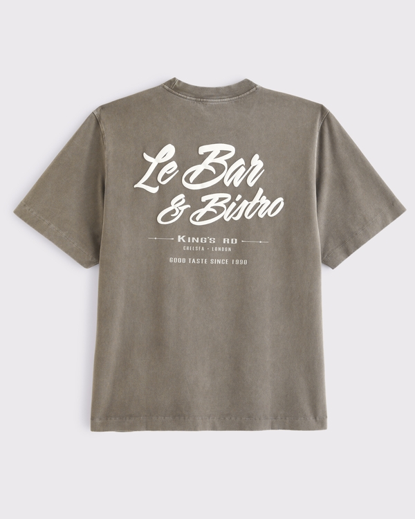 Camiseta premium gruesa 2.0 con gráfico, Marrón Gray view 1