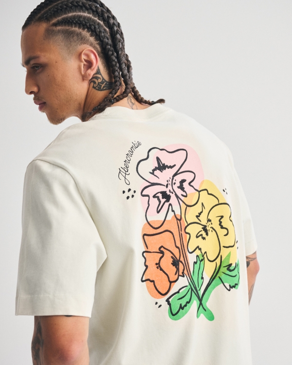 Premium Heavyweight 2.0 Graphic Logo Tee, Pale Gray view 1