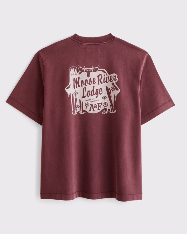 Premium Heavyweight 2.0 Tee, Burgundy view 1