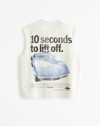 Men's Premium Heavyweight Corvette Cropped Graphic Tank | Men's New ...