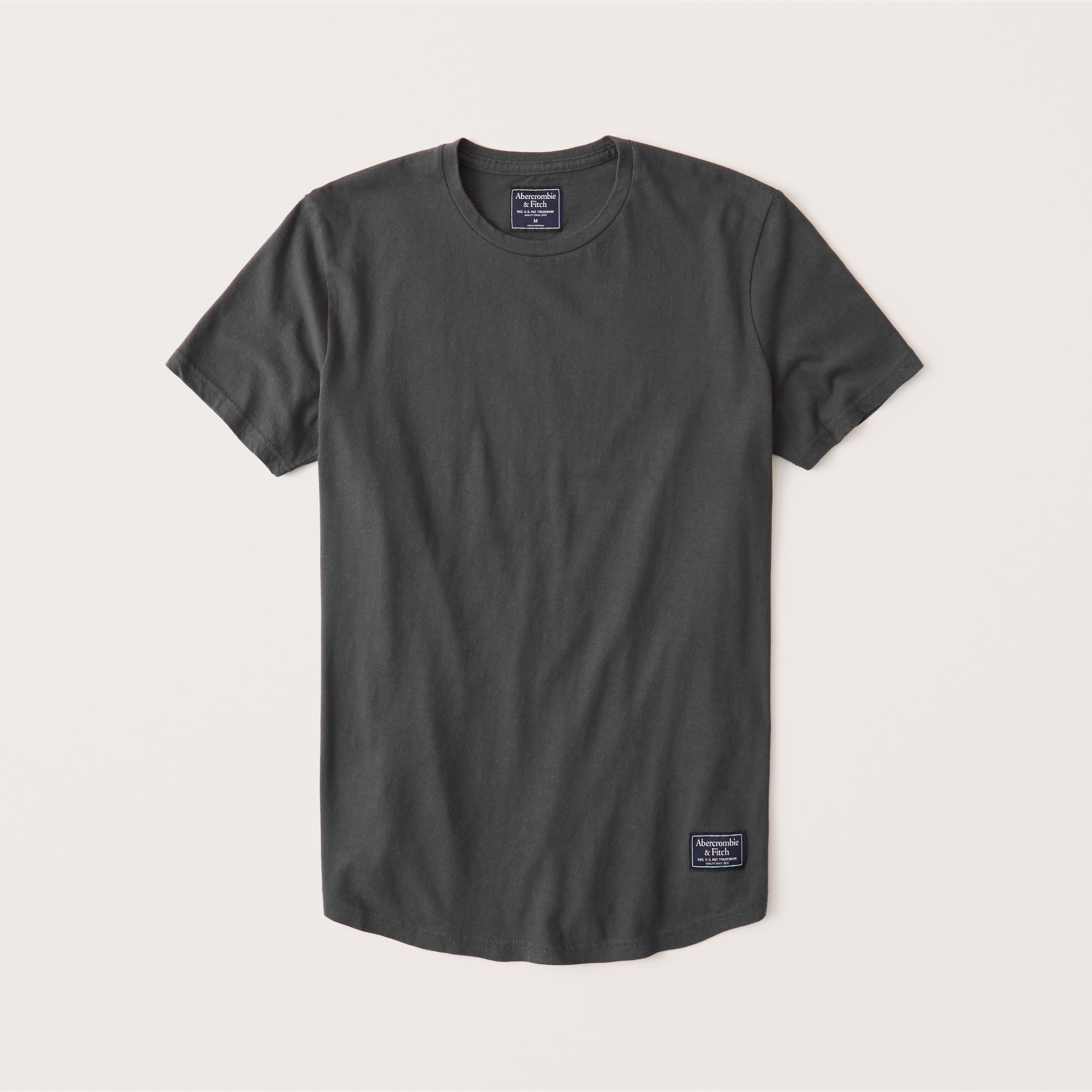 abercrombie and fitch curved hem tee