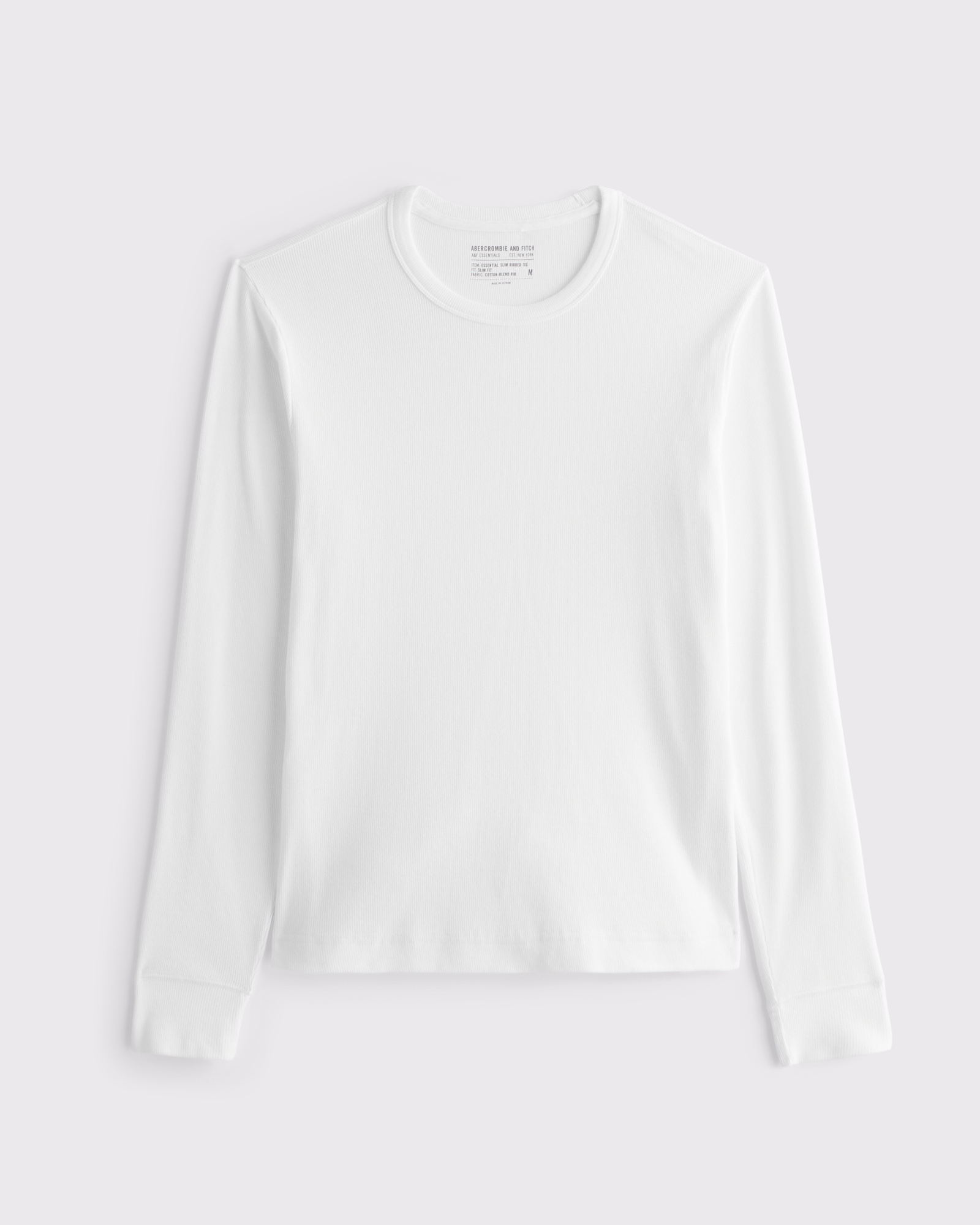 メンズ 長袖 エッセンシャル スリム リブTシャツ | メンズ トップス