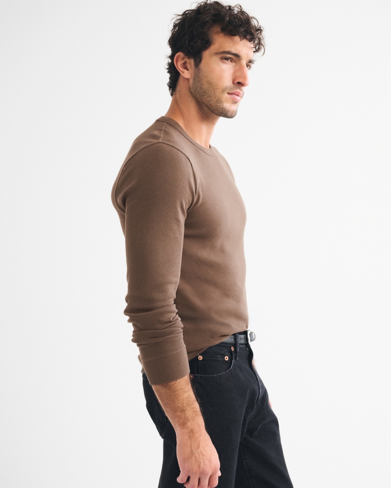 Long-Sleeve Essential Slim Ribbed Tee - thumbnail 9