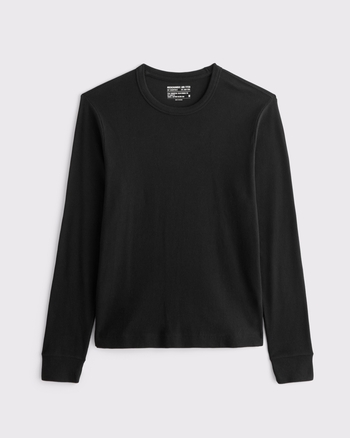 Long-Sleeve Essential Slim Ribbed Tee