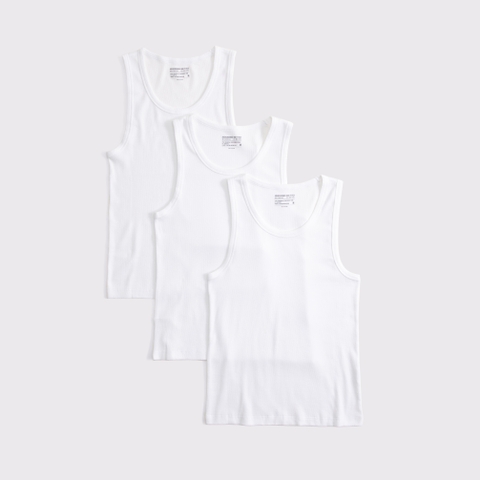 Мужские топы Abercrombie & Fitch 3-Pack Essential Slim Rib Tank