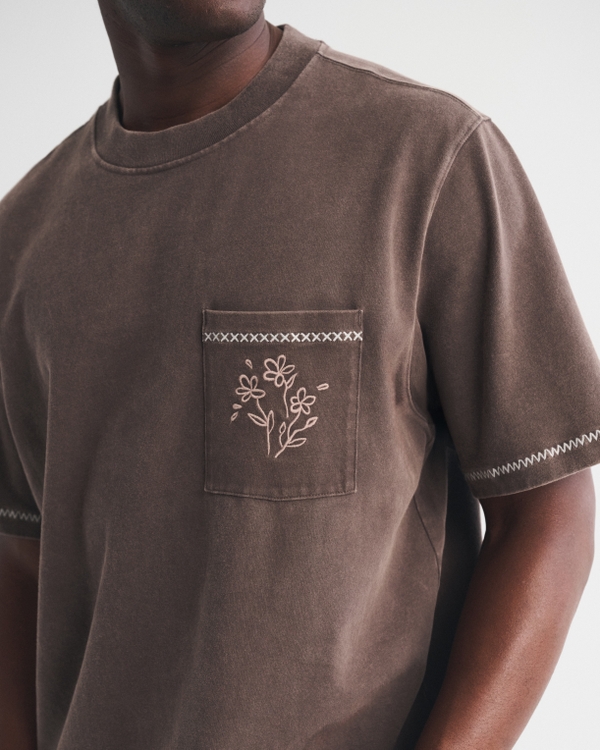 Premium Heavyweight 2.0 Tee, Chocolate Brown Wash view 1