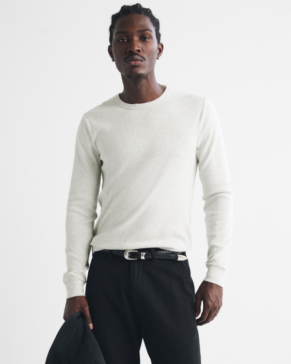 Long-Sleeve Essential Slim Ribbed Tee