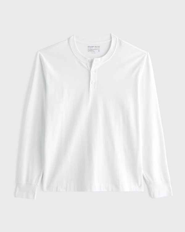 Premium Heavyweight 2.0 Henley, White view 1