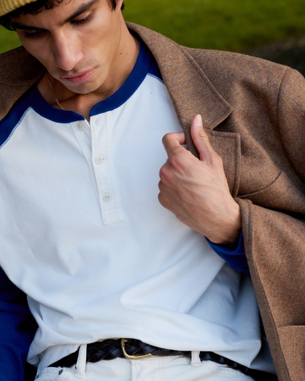 Premium Heavyweight 2.0 Henley, White view 2