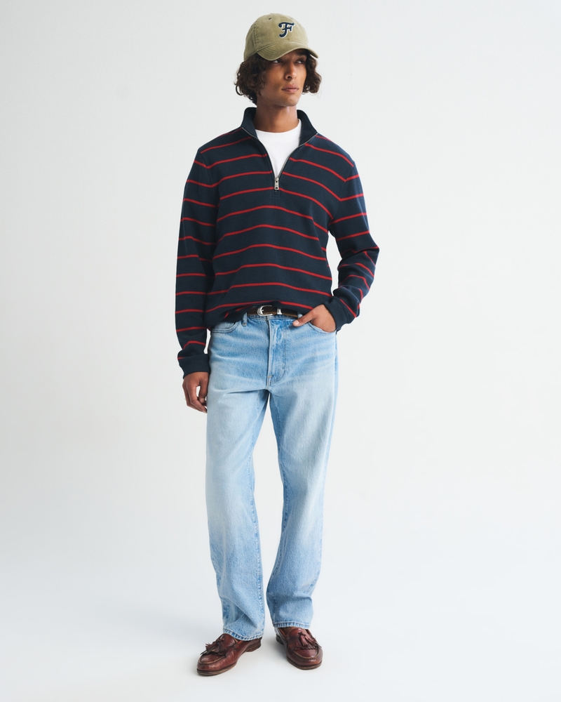 100% Cotton French Rib Half-Zip - thumbnail 4