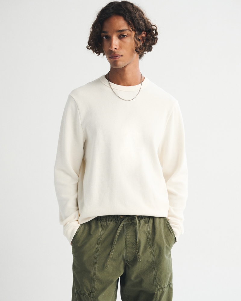 100% Cotton Long-Sleeve French Rib Tee - thumbnail 5
