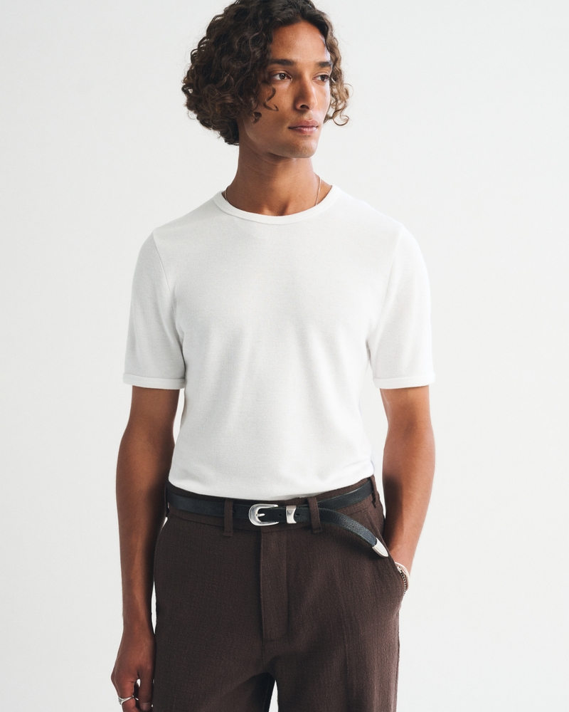 Slim Micro-Waffle Tee - thumbnail 4