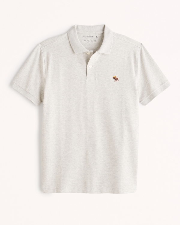 Signature Icon Don't Sweat It Polo, Heather Grey