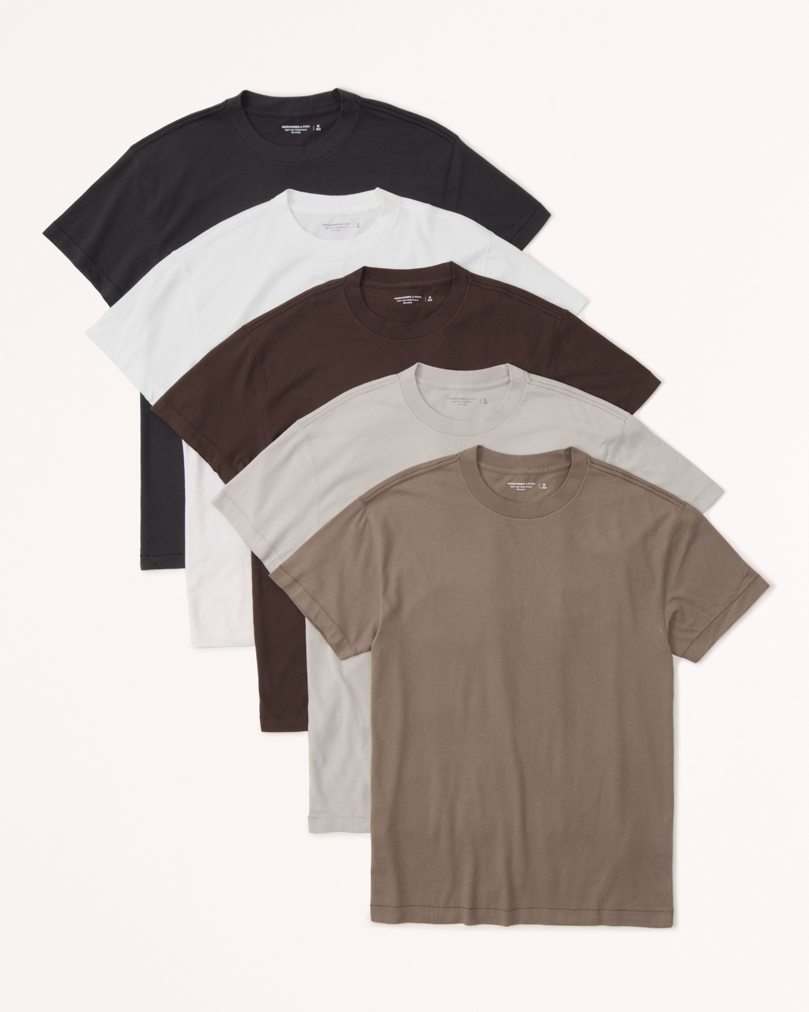 Men's Short Sleeve Active Cotton Crew T-Shirt, Black and Gray 8 Pack