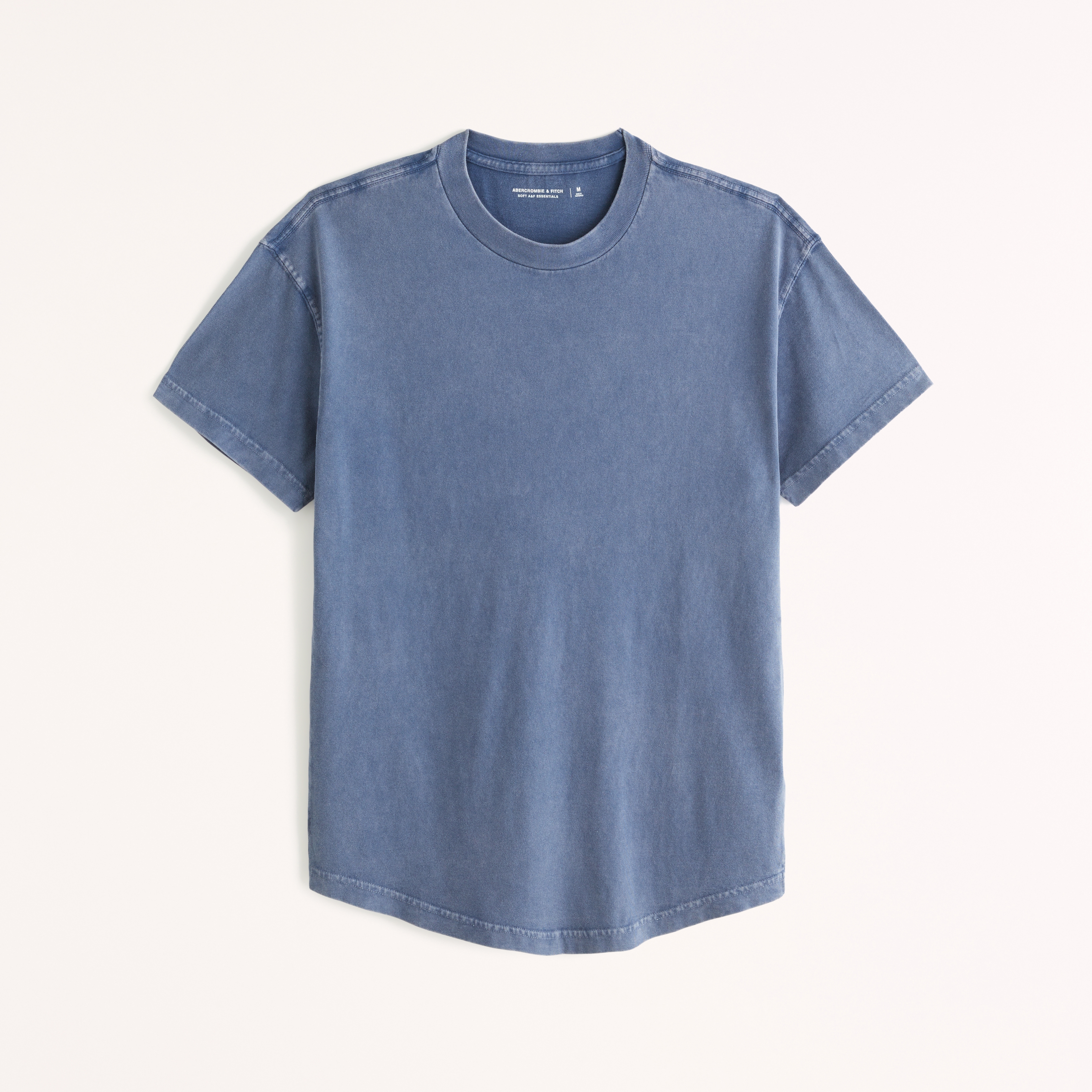 Mens curved hem t shirt sale