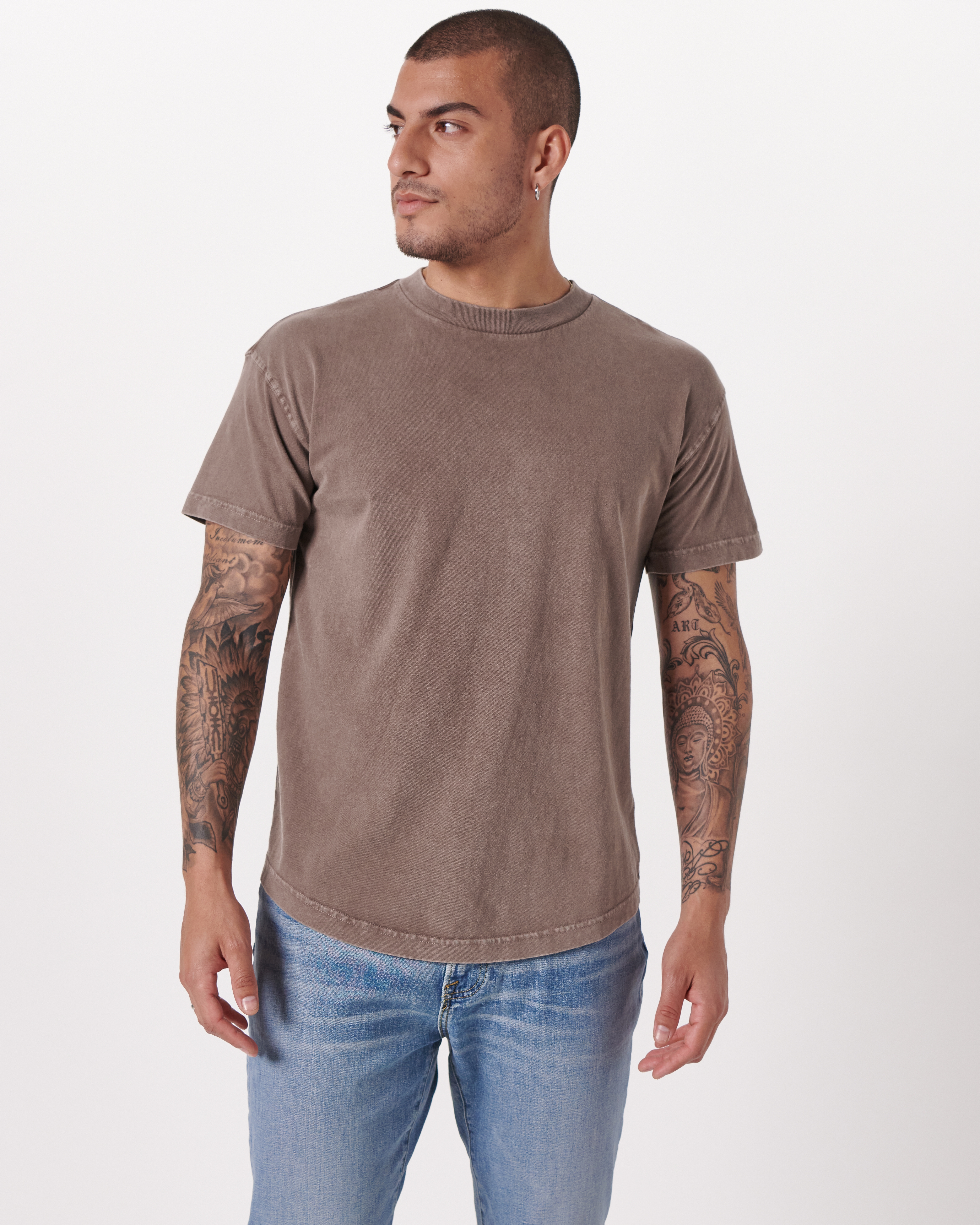 Hollister must have outlet collection curved hem tee