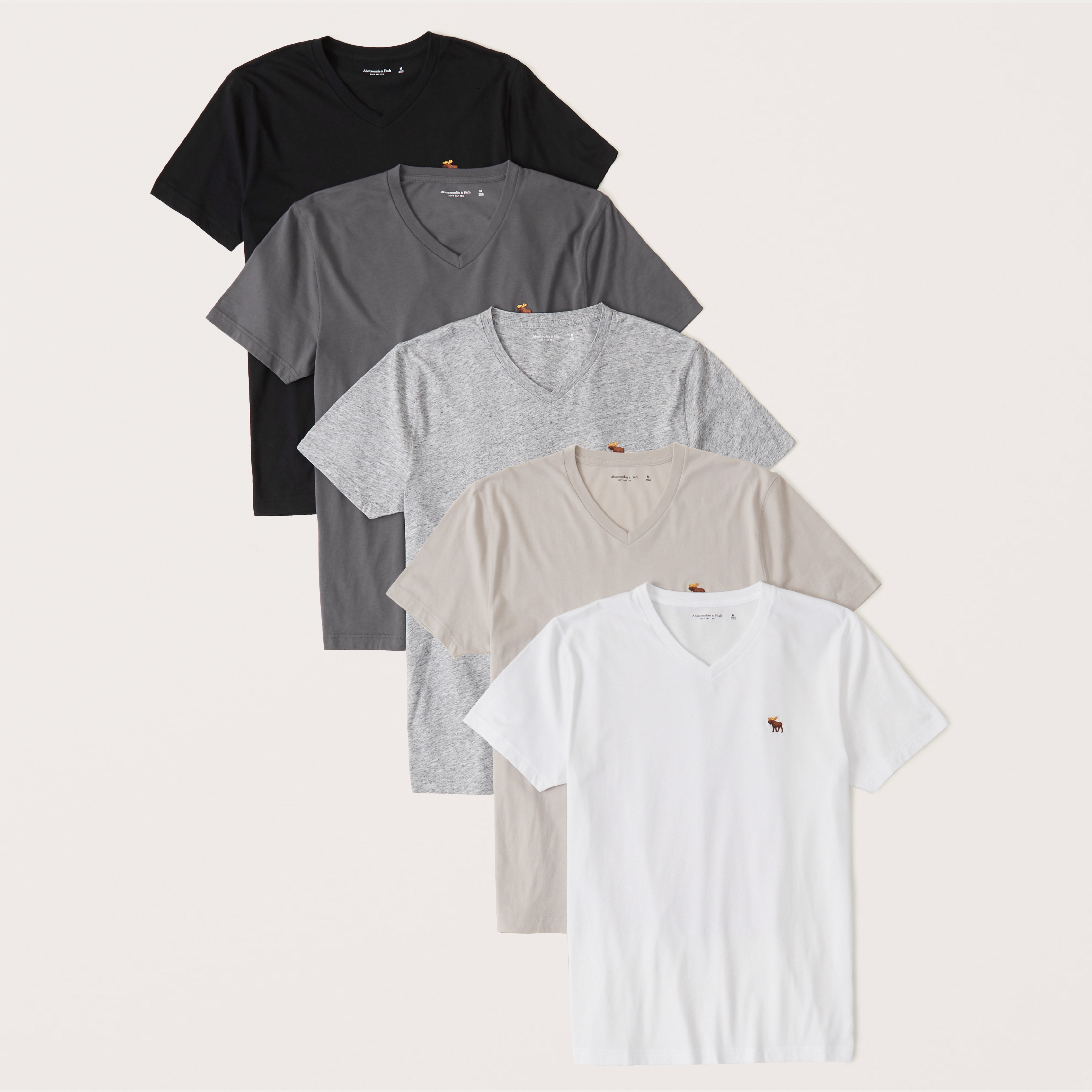 Abercrombie & Fitch 5-Pack Icon V-Neck Tees