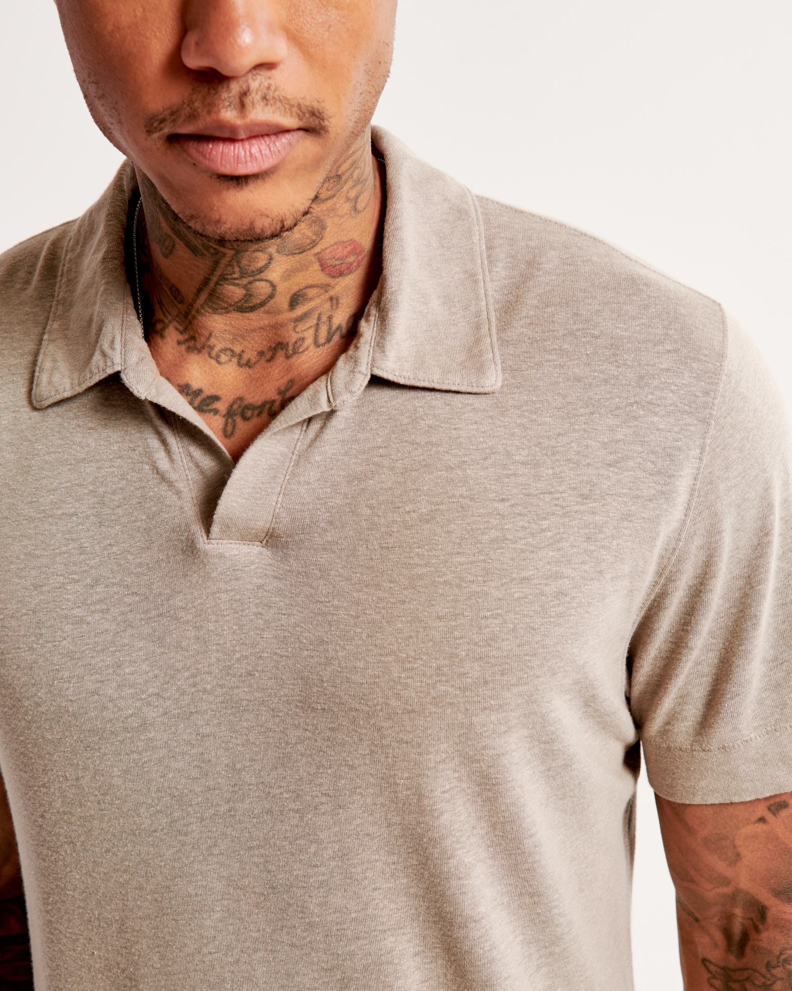 Men's Summer Linen-Blend Polo | Men's Clearance