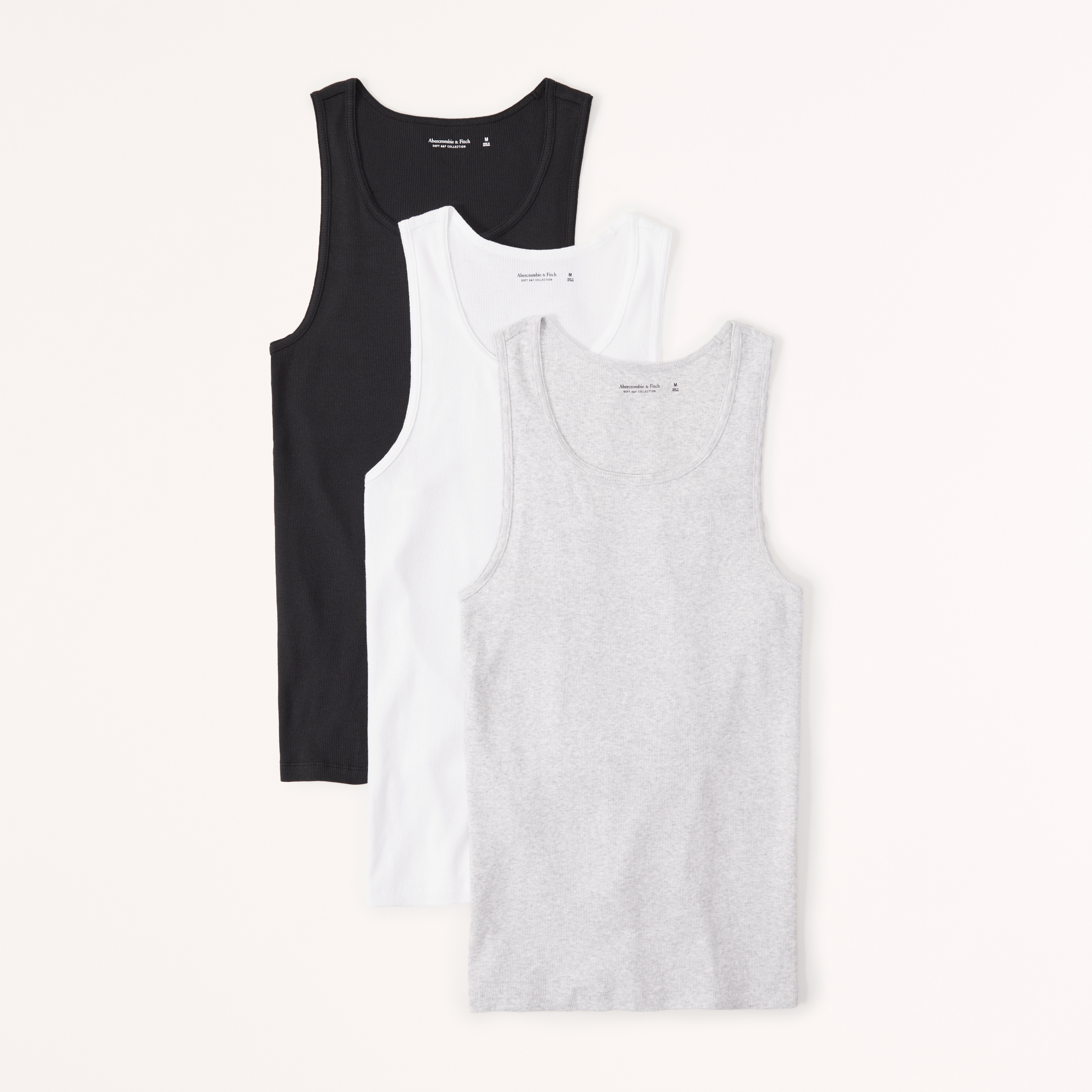 Abercrombie & Fitch 3-pack Ribbed Tanks In Multi