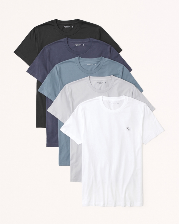 5-Pack Elevated Icon Tees, Blues Multipack