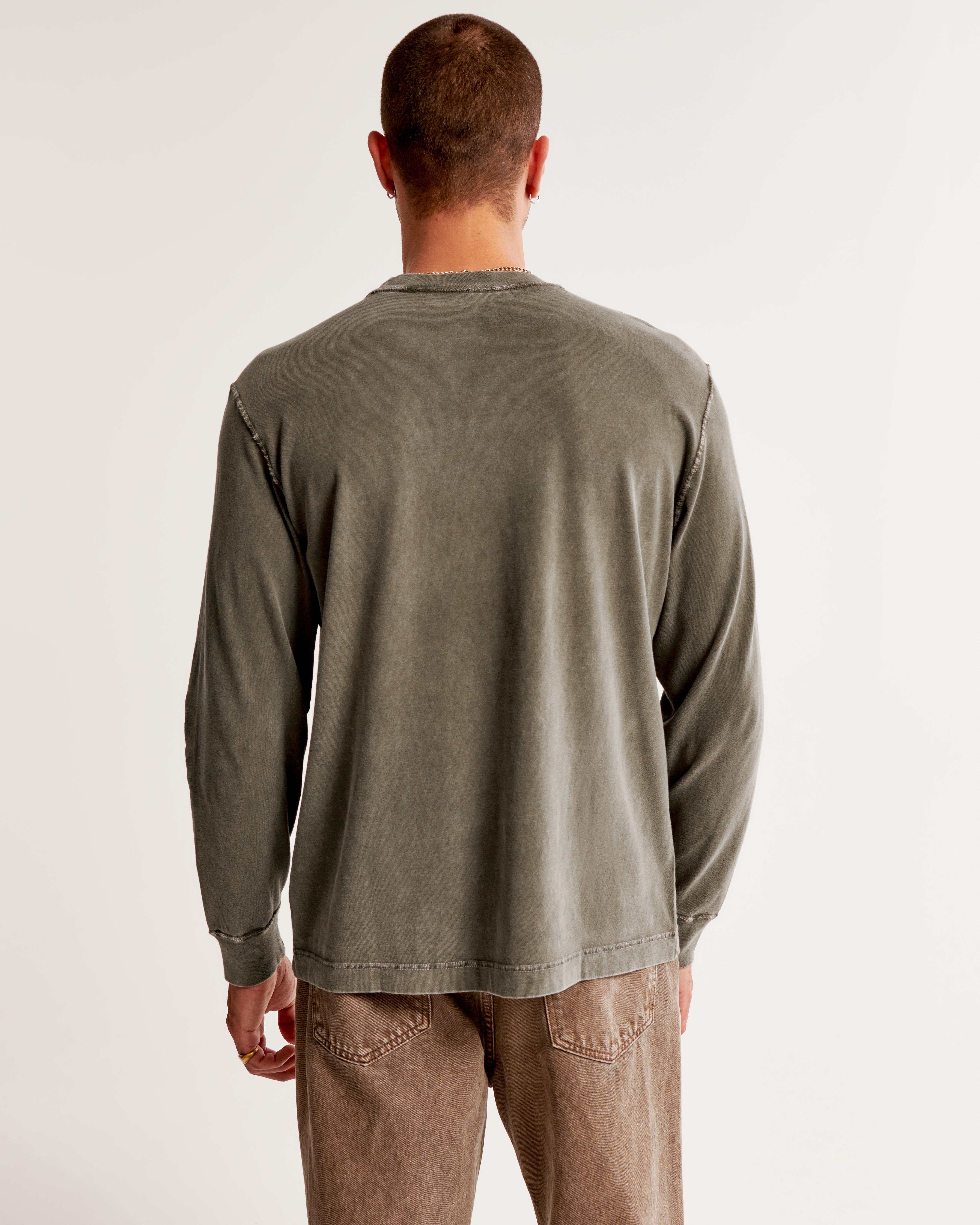 Men's Long-Sleeve Vintage-Inspired Tee | Men's Clearance