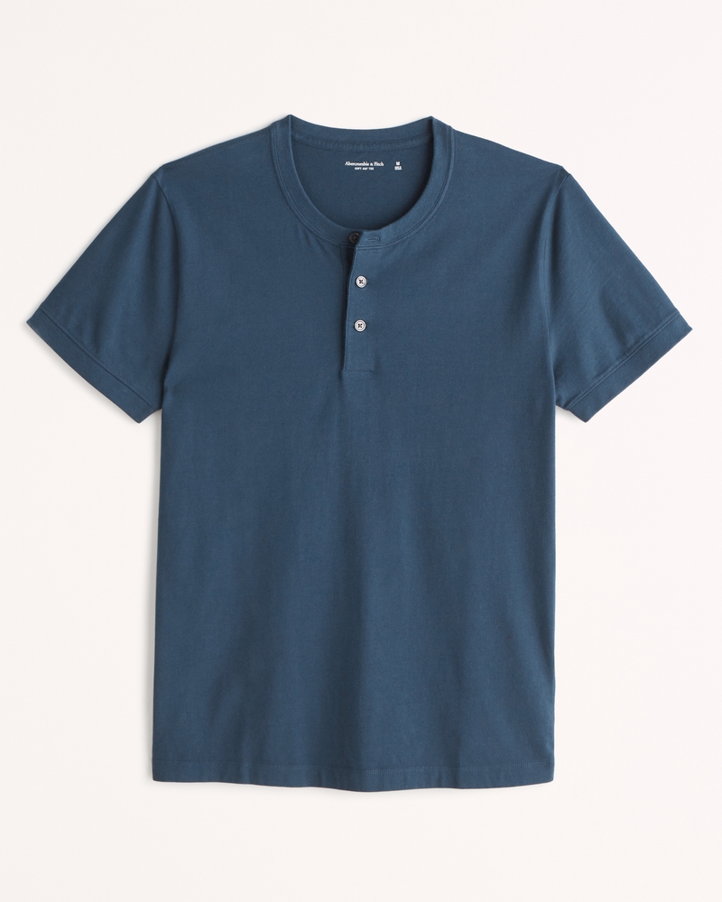 Essentials Mens Slim-Fit Long-Sleeve Henley Shirt 
