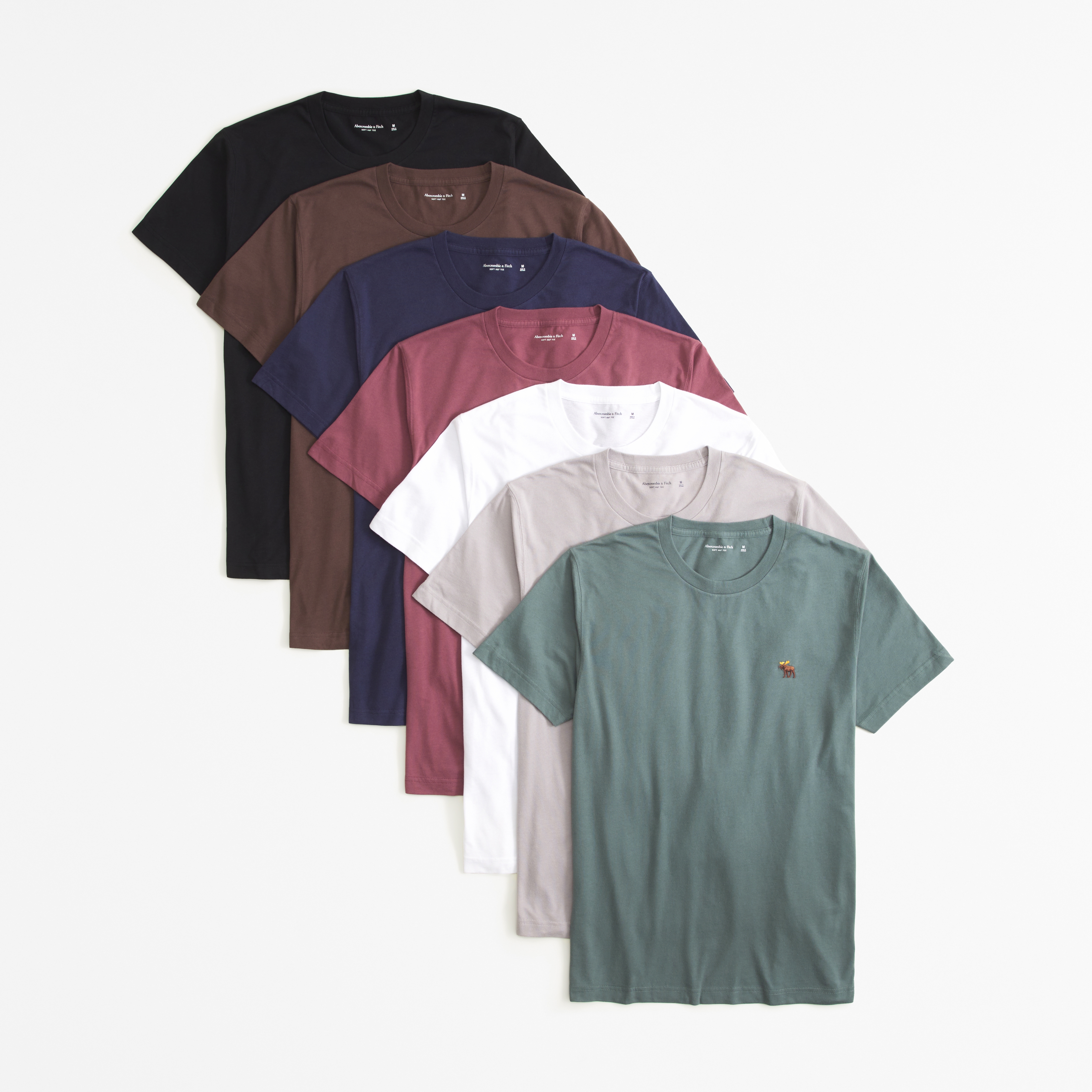 Men s 7 Pack Signature Icon Tees Men s Sale Abercrombie