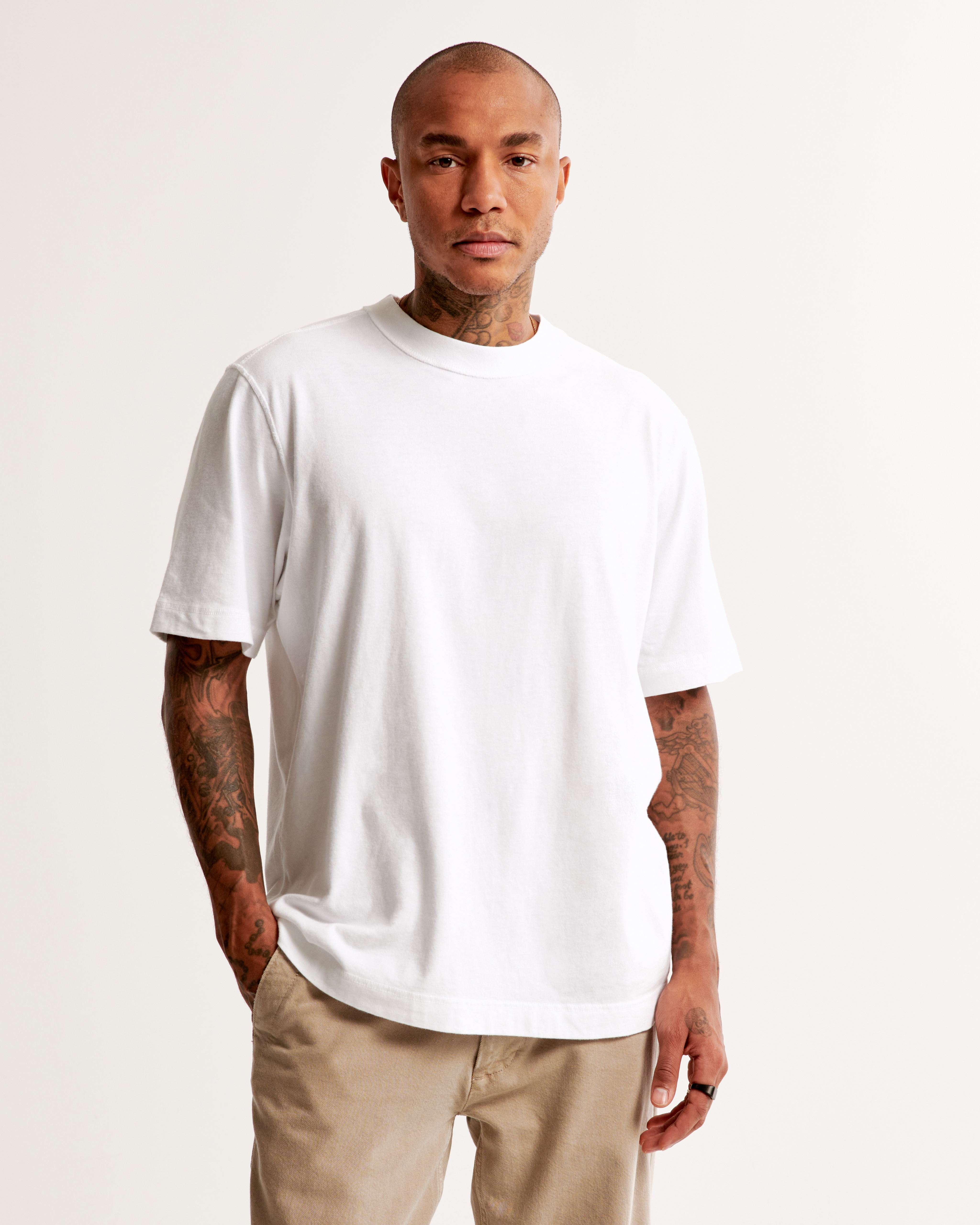 Abercrombie & Fitch Vintage-inspired Tee In White