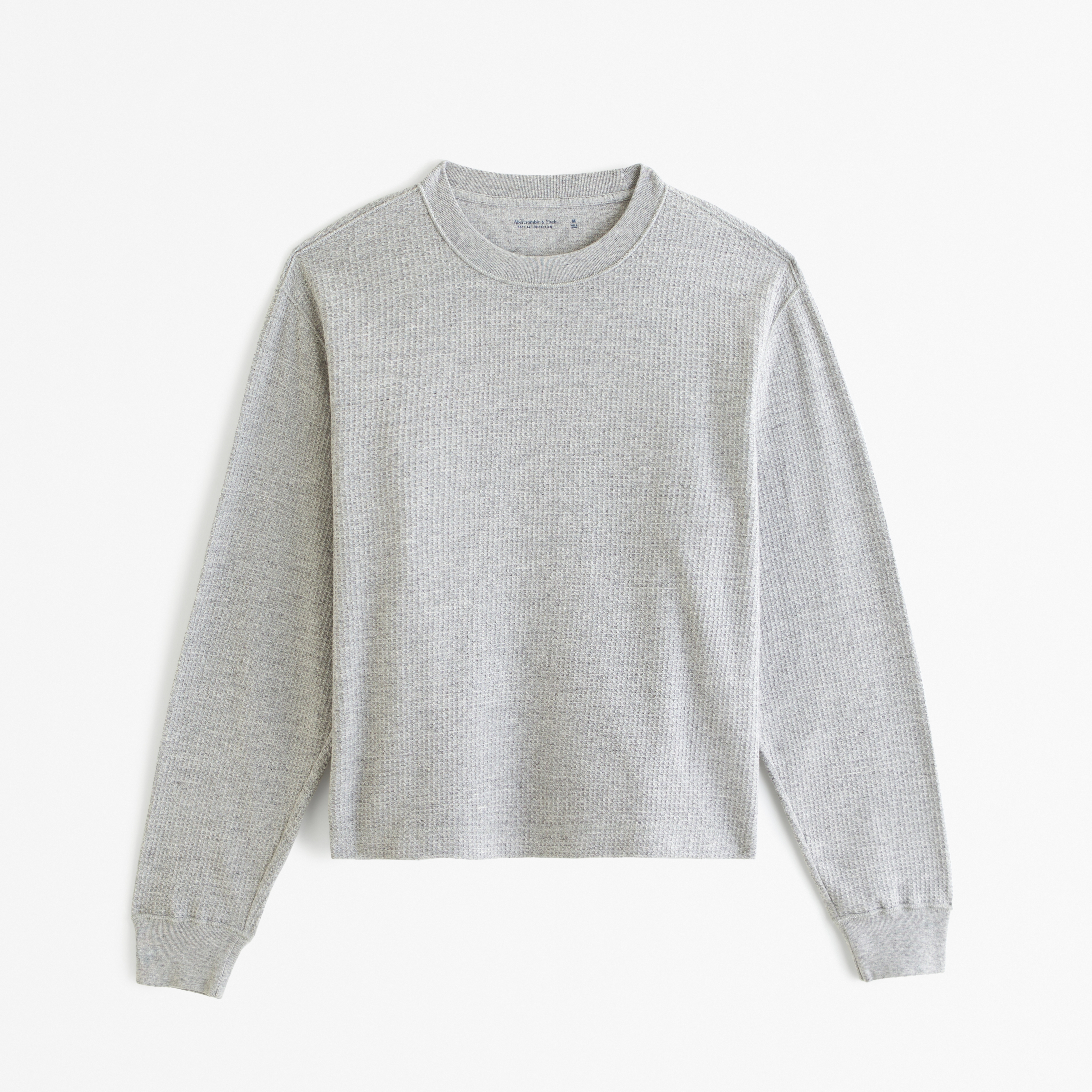 cropped waffle long sleeve