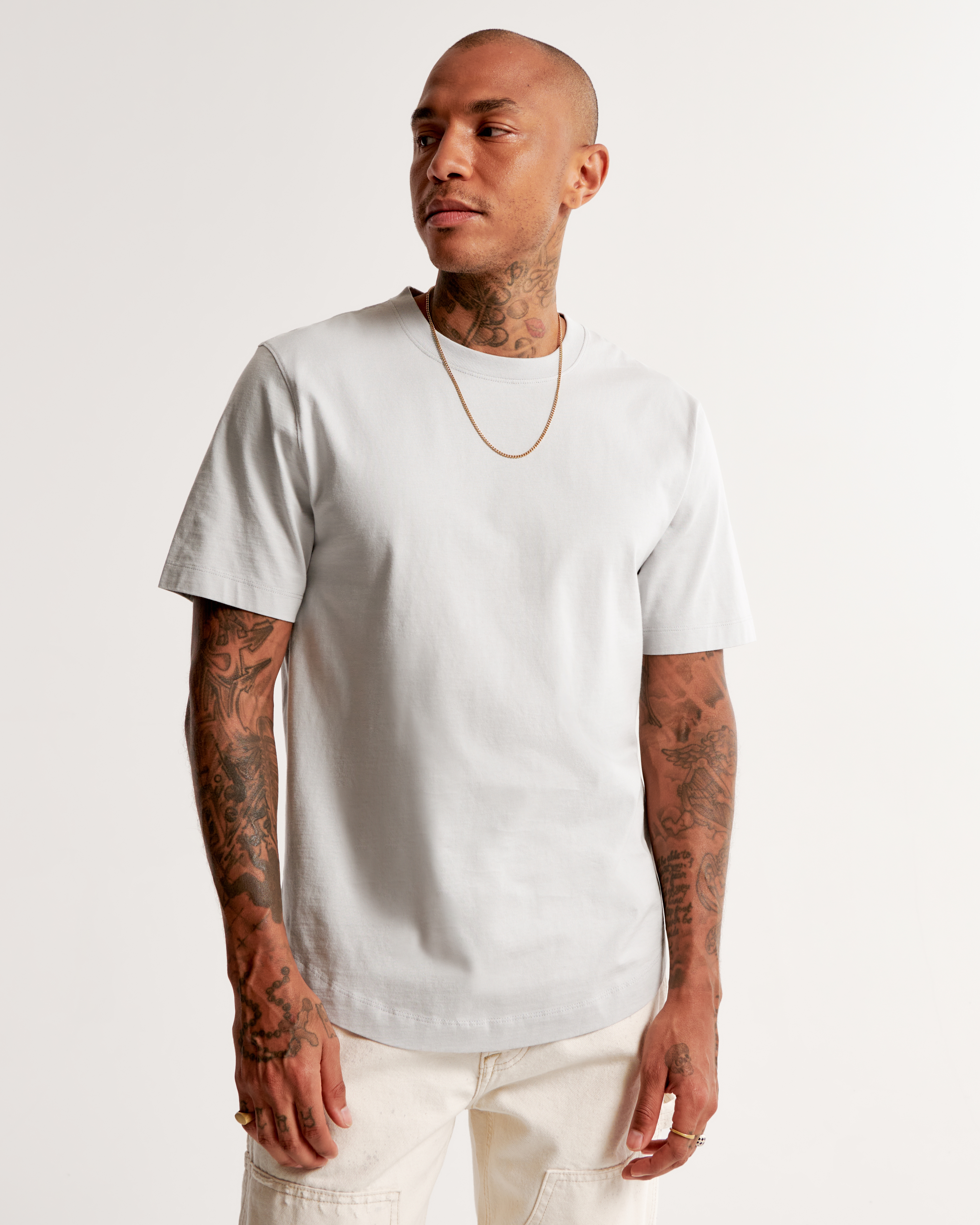 Men's Classic Polished Curved Hem Tee | Men's Tops | Abercrombie.com