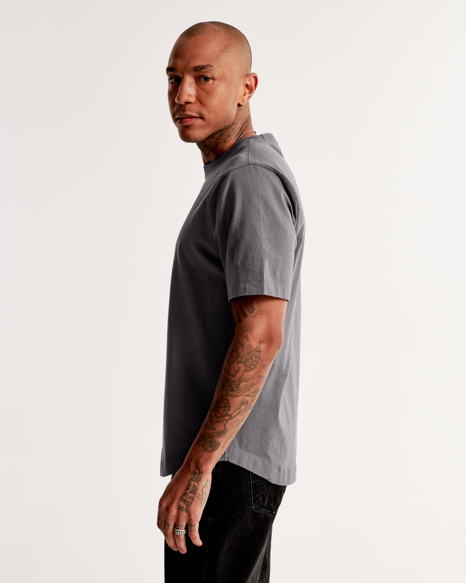 Classic Polished Curved Hem Tee