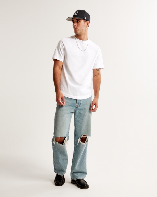 Classic Polished Curved Hem Tee, White view 2