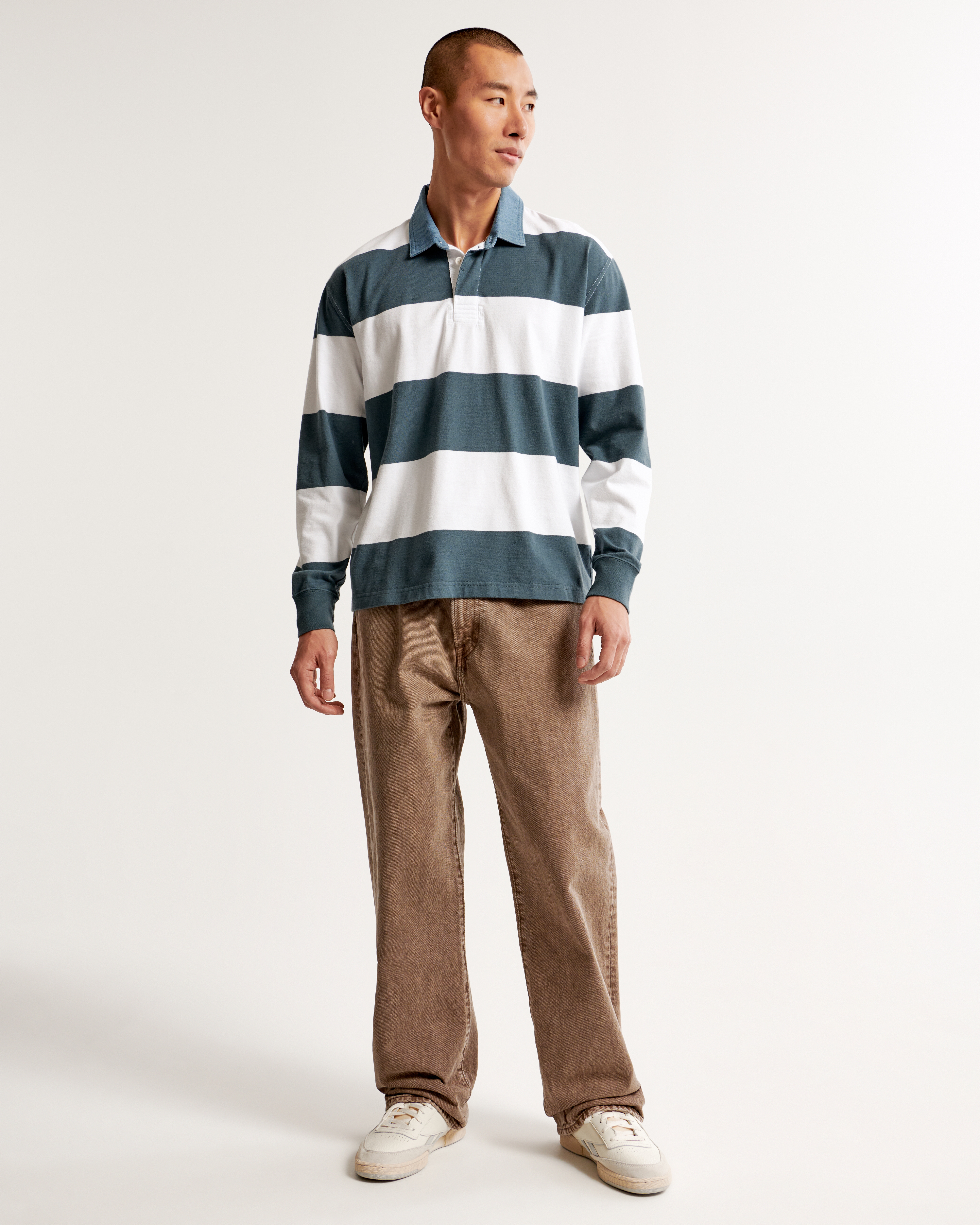 Men's Long-Sleeve Rugby Polo | Men's Tops | Abercrombie.com