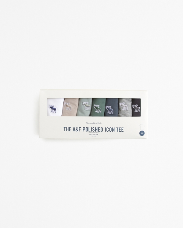 7-Pack Elevated Icon Tees, Green view 1